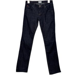 Hudson Carly Straight Denim in Reid Dark Wash Low Rise Jeans Womens Size 26